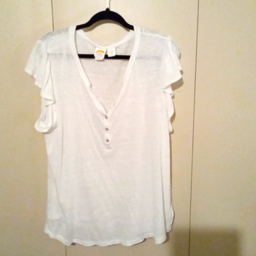 C & C California 100% Linen Top